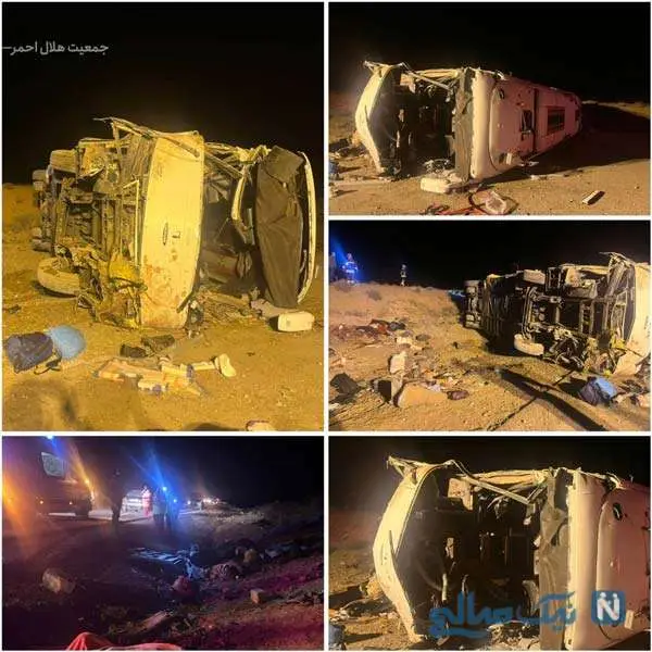 واژگونی اتوبوس مسافربری