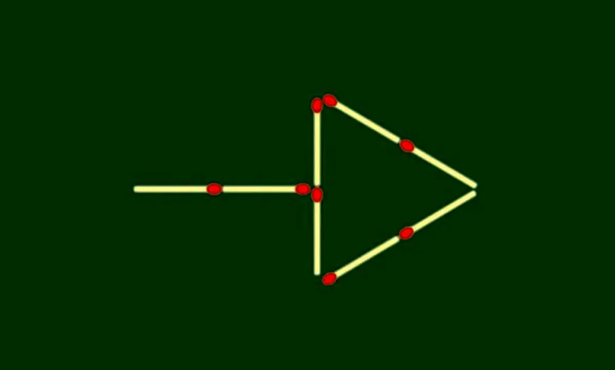 چالش ذهنی جذاب: آیا می‌توانید با جابجایی فقط ۴ چوب کبریت در کمتر از ۱۰ ثانیه، ۲ پیکان بسازید؟