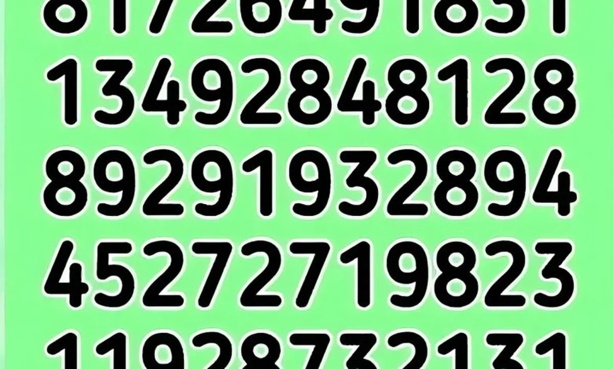 تست بینایی چالش‌برانگیز: آیا می‌توانید عدد 139 را ظرف 7 ثانیه پیدا کنید؟