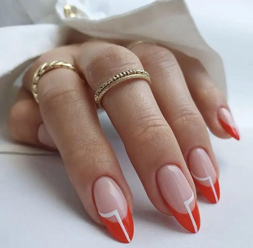 ناخ فرنچ رنگی