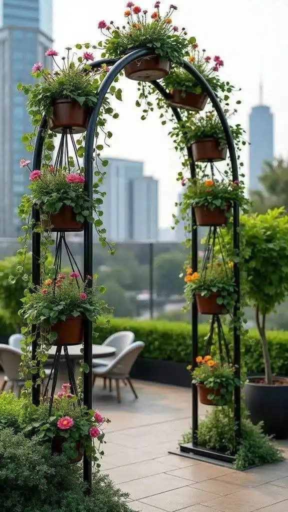  گل کاری جلوی در و تزیین ورودی با گل طبیعی