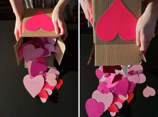 عکس درست کردن جعبه قلبی برای هدیه روز پدر