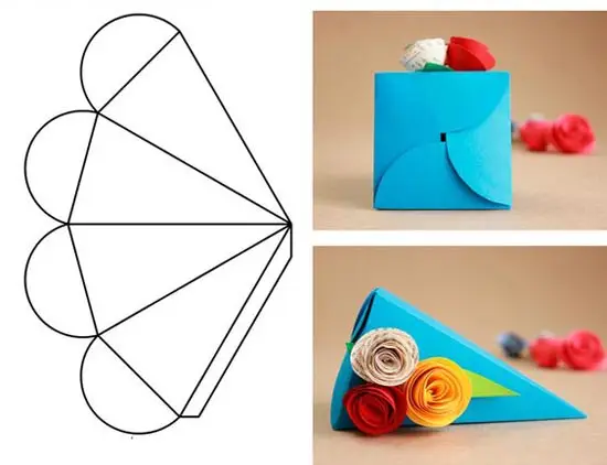 عکس عکس درست کردن جعبه کادوی روز مرد مدل مثلثی