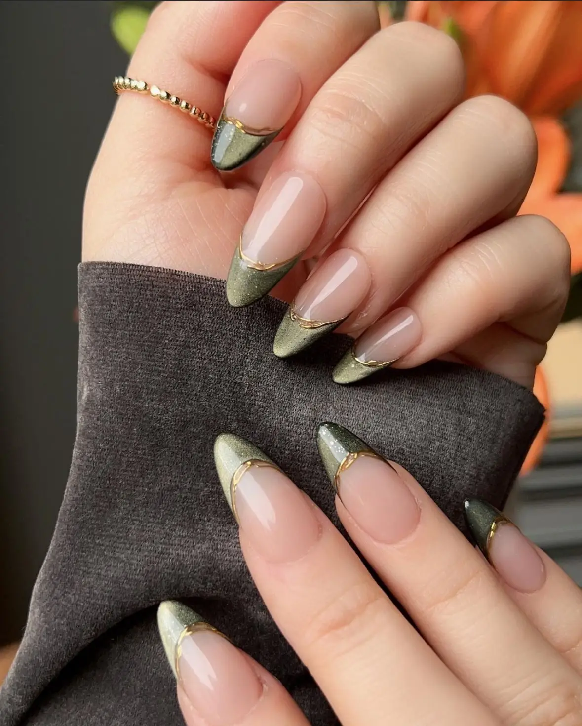 ناخ فرنچ رنگی