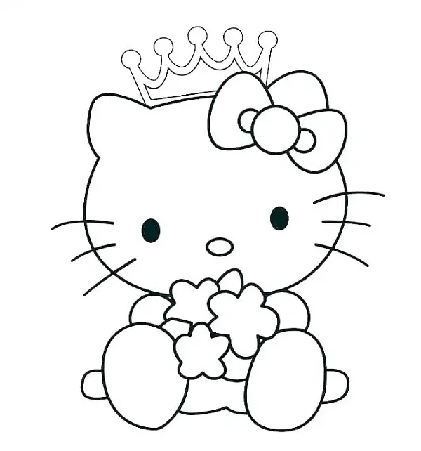 نقاشی کودکانه کیتی برای رنگ آمیزی نقاشی کودکانه کیتی برای رنگ آمیزی