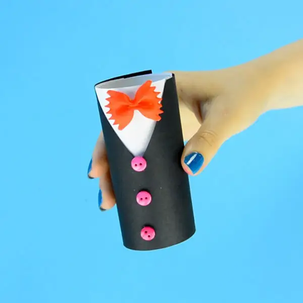 ساخت کاردستی برای روز پدر با رول دستمال توالت