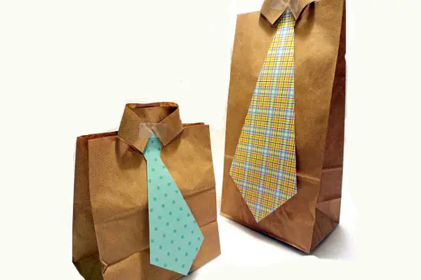 ساخت کاردستی برای روز پدر با کیسه کاغذی