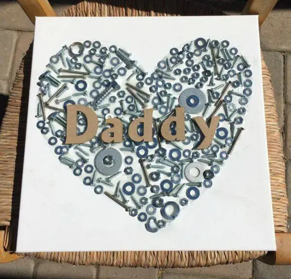 ساخت کاردستی برای روز پدر با پیچ و مهره