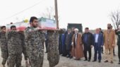 مراسم تشییع پیکر شهید «امیرحسام خدایاری‌فرد» در کوهدشت برگزار شد