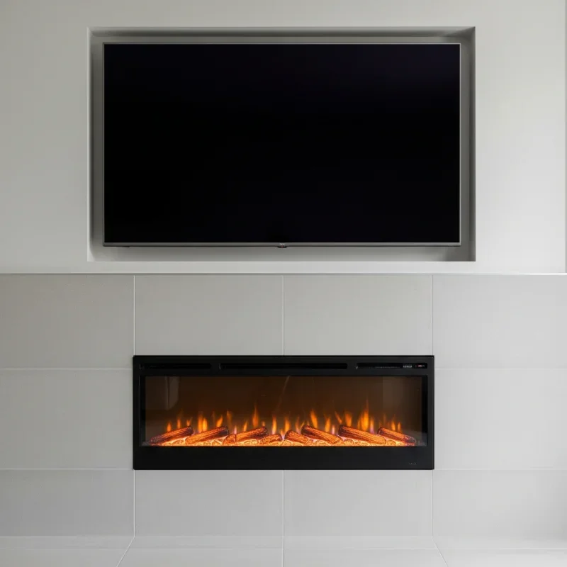 مدل شومینه برقی زیر تلویزیون