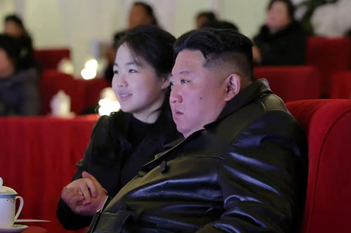 رهبر کره شمالی و دخترش در جشن سال نو ۲۰۲۶