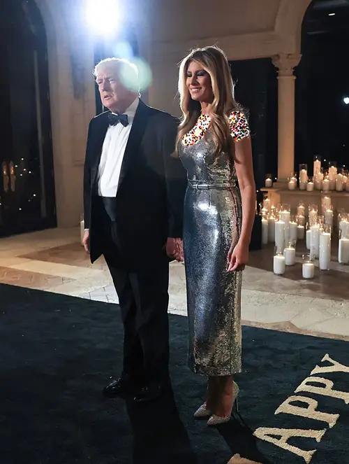 ملانیا ترامپ در مهمانی سال نو