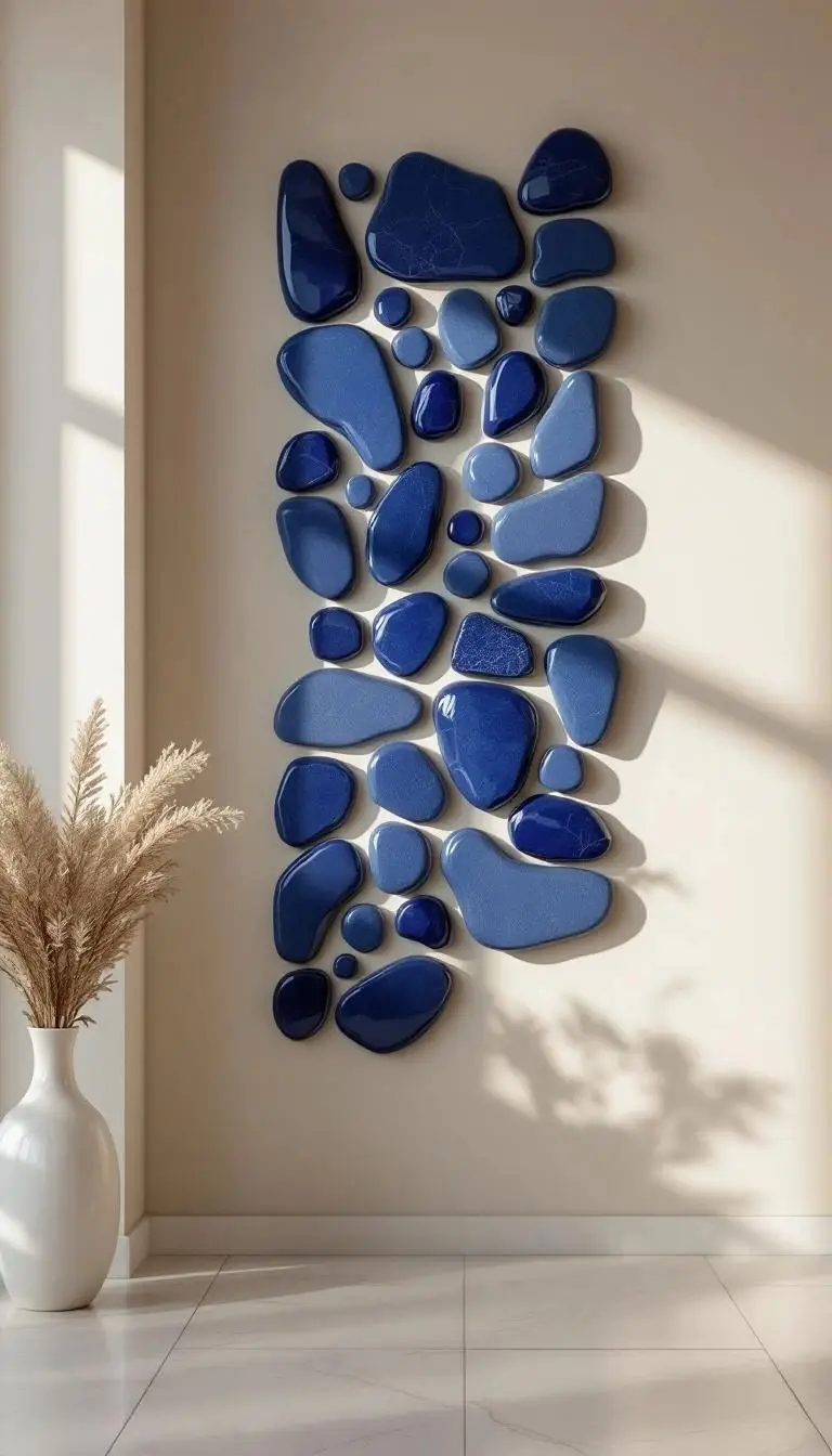 تابلو و دیوارکوب خوشگل با سنگ های نقاشی شده