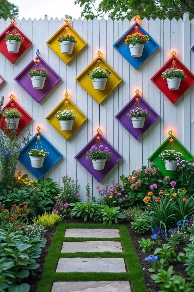  گل کاری جلوی در و تزیین ورودی با گل طبیعی