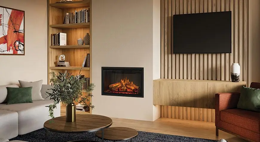 مدل شومینه برقی زیر تلویزیون