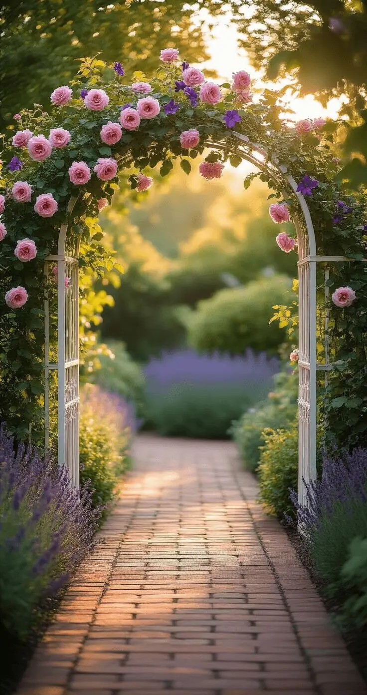  گل کاری جلوی در و تزیین ورودی با گل طبیعی